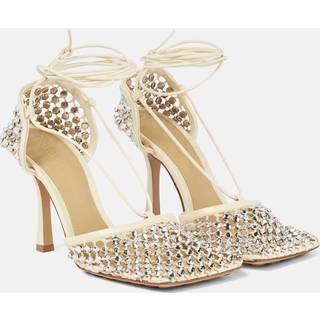 Bottega Veneta Sparkle Stretch embellished sandals - white - EU 34
