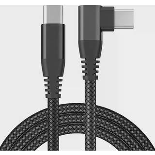 USB-C oplader med vinklet stik 60 W hurtig opladning Sort 2 m