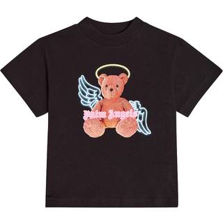 Palm Angels Kids Printed cotton jersey T-shirt - black - Y 4
