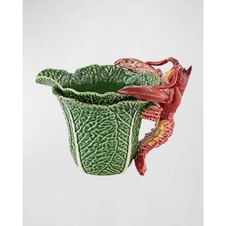 Bordallo Pinheiro Serving And Trays - 'Cabbage with Lobsters' pitcher in multicolor earthenware