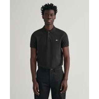 Gant Herren Polo-Shirt schwarz Slim Fit