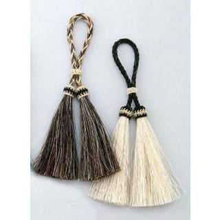Tough 1 Royal King Double Horsehair Tassel White 4 14 """" Tassel 5 1/2 """" Total l?ngde