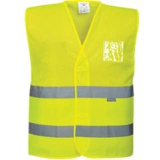 Hi-vis half mesh med to bånd - Gul (Størrelse: S/M)