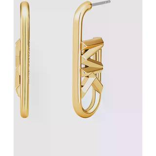 MK Precious Metal-Plated Brass Empire Logo Earrings - Gold - Michael Kors - ONE SIZE
