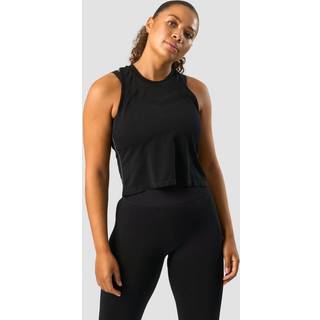 Deluxe Seamless Cropped Tank Top Black