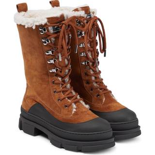 Jimmy Choo Aldea shearling-lined suede hiking boots - brown - EU 36