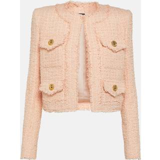 Balmain Cropped tweed jacket - pink - L