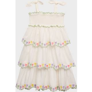 Zimmermann Kids August ruffled embroidered cotton dress - multicoloured - Y 12