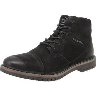 bugatti Herren Schnürboots schwarz Velours
