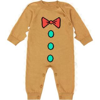 Stella McCartney Kids Baby intarsia cotton onesie - brown - M 9