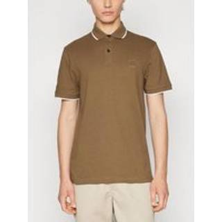 BOSS Orange Herren Polo-Shirt braun Slim Fit