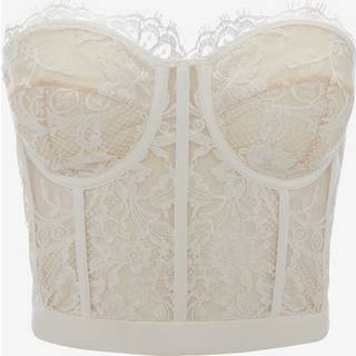 McQueen Guipure lace bustier - white - L