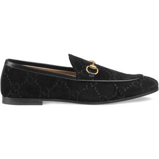 Gucci - Jordaan Horsebit Leather-Trimmed Logo-Embroidered Velvet Loafers - Men - Black - UK 10