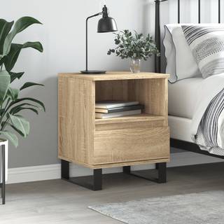 sengebord 40x35x50 cm konstrueret træ sonoma-eg