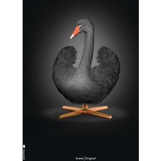 Brainchild – Plakat – Klassisk – Sort baggrund – Sort Svane