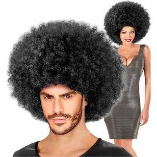 Schwarze Mega Afro Perücke Unisex