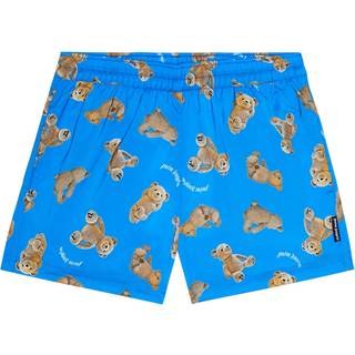 Palm Angels Kids Bear swim trunks - blue - Y 12