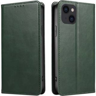 Wallet Stand Telefontaske til iPhone 15 Pro Cell Cell Cover - Grøn