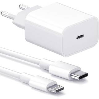 Lader til iPhone - Hurtiglader - Adapter + Kabel 20W USB-C