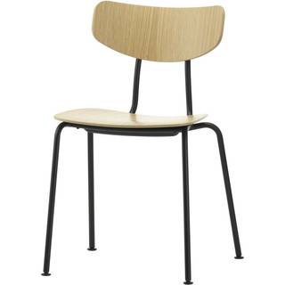 Vitra - Moca Chair Natural Oak, Chrome Plated Base, Felt Glides For Hard Floor - Spisebordsstole - Jasper Morrison - Træ farvet - Metal/Træ
