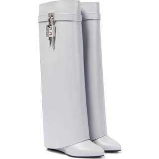 Givenchy Shark Lock leather knee-high boots - grey - EU 41