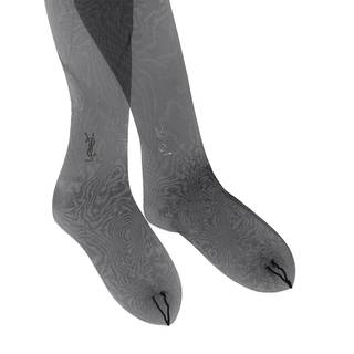 Saint Laurent Monogram crystal-embellished tights - black - S