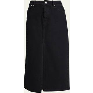 Proenza Schouler White Label Sloan denim midi skirt - black - XXS