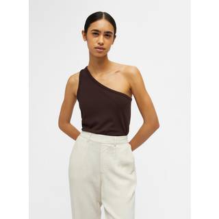 Luca One Shoulder Top - Brun - M - Object