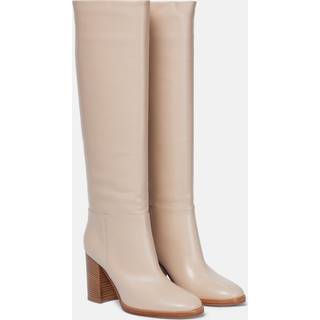 Gianvito Rossi Santiago leather knee-high boots - beige - EU 40