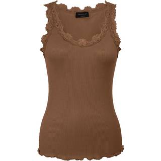 Rosemunde Copenhagen Silke Top w lace Dark Camel Brun-S