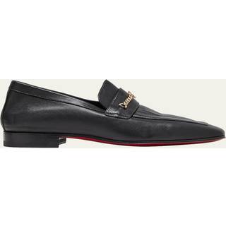 Christian Louboutin MJ Moc chain-detail leather loafers - black - EU 44