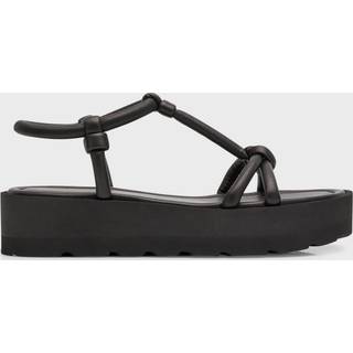 Gianvito Rossi Knotted leather platform sandals - black - EU 41