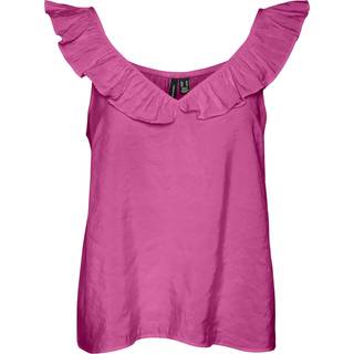 Queeny Frill Top, Phlox Pink, S