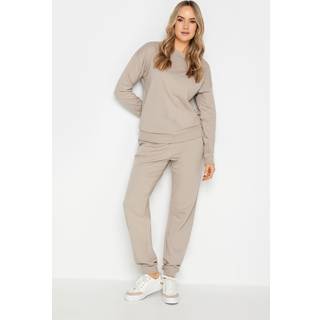 Lts Tall Stone Brown Cuffed Drawstring Joggers Long > 18 Lts | Tall Women's Joggers - Long 18