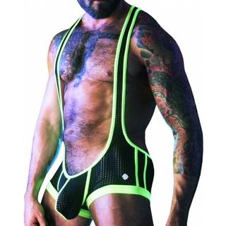 Breedwell Dirty Boy Singlet - Black - Neon Green