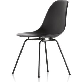 Vitra - Eames Plastic Chair DSX - 12 Deep Black - Basic Dark Base - Spisebordsstole - Charles & Ray Eames - Sort - Metal/Plast
