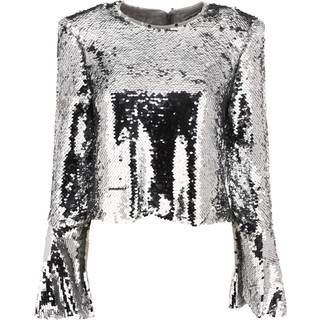 Self-Portrait Sequined top - silver - XXXS