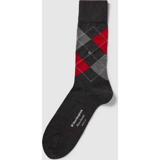 Burlington Herren Socken grau Baumwolle & Mix Gemustert