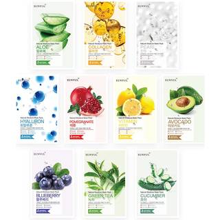 EUNYUL [PAKKE MED 10] Naturlig Sheet Mask Pakke 10 typer Koreansk Hudpleje Ansigtsmaske Pakke Aloe Collagen Perle Hyaluron Avocado Granat?ble Vit