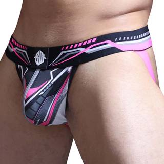 Breedwell Cyber Nights Jock - Black - Neon Pink