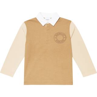 Burberry Kids Logo embroidered polo shirt - beige - Y 14