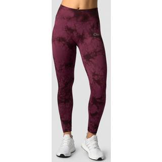 Define Seamless Tie Dye Tights Burgundy