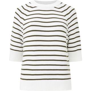 French Connection French Connection Light/White 100% Cotton Short Sleeve Lily Mozart Jumper