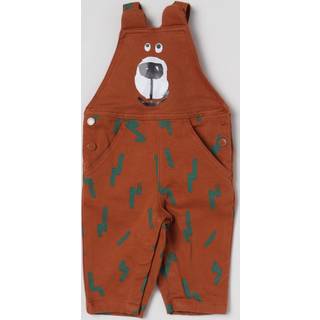 Stella McCartney Kids Baby printed cotton overalls - brown - M 12
