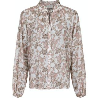 Cobie Glitter Paisley Bluse, White, 40