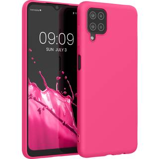 Kwmobile -sag kompatibel med Samsung Galaxy A12 -sag - Bl?d slank beskyttende TPU -silikone -d?kning - Neon Pink