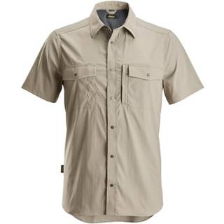 Snickers skjorte m/korte ærmer 8520 khaki 3 85202000009