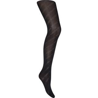 Jacquard Monogram Thights, Sort, XS