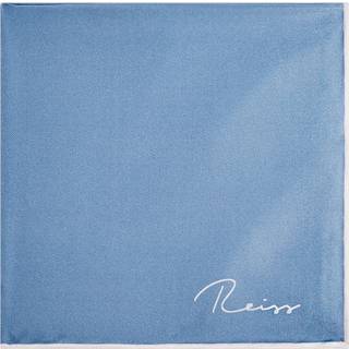 Reiss Reiss Soft Blue Ceremony Plain Silk Pocket Square