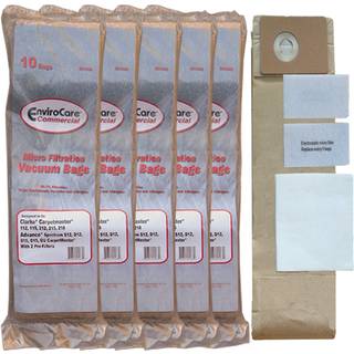 Envirocare udskiftning mikrofiltrering st?vsugerst?vposer lavet til at passe til forh?ndsspektrum Clarke t?pper nilfisk vacuums. 50 poser + udst?